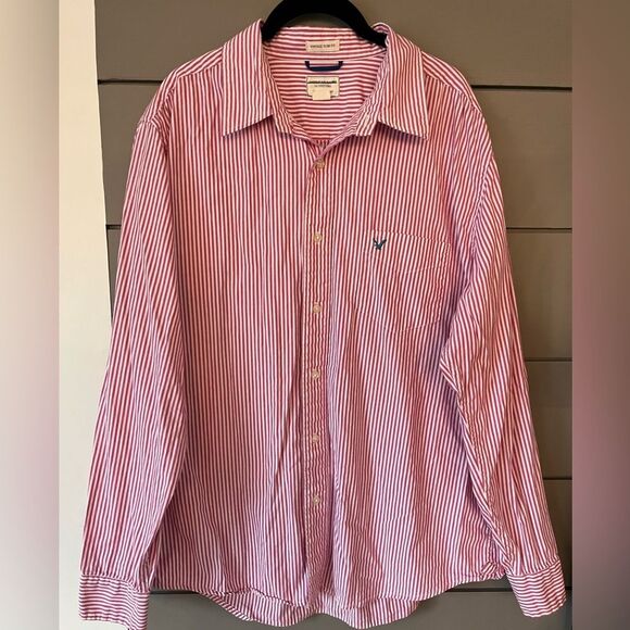 American Eagle Outfitters Mens Long Sleeve
Button Down Size XL Pink & White - Picture 1 of 6